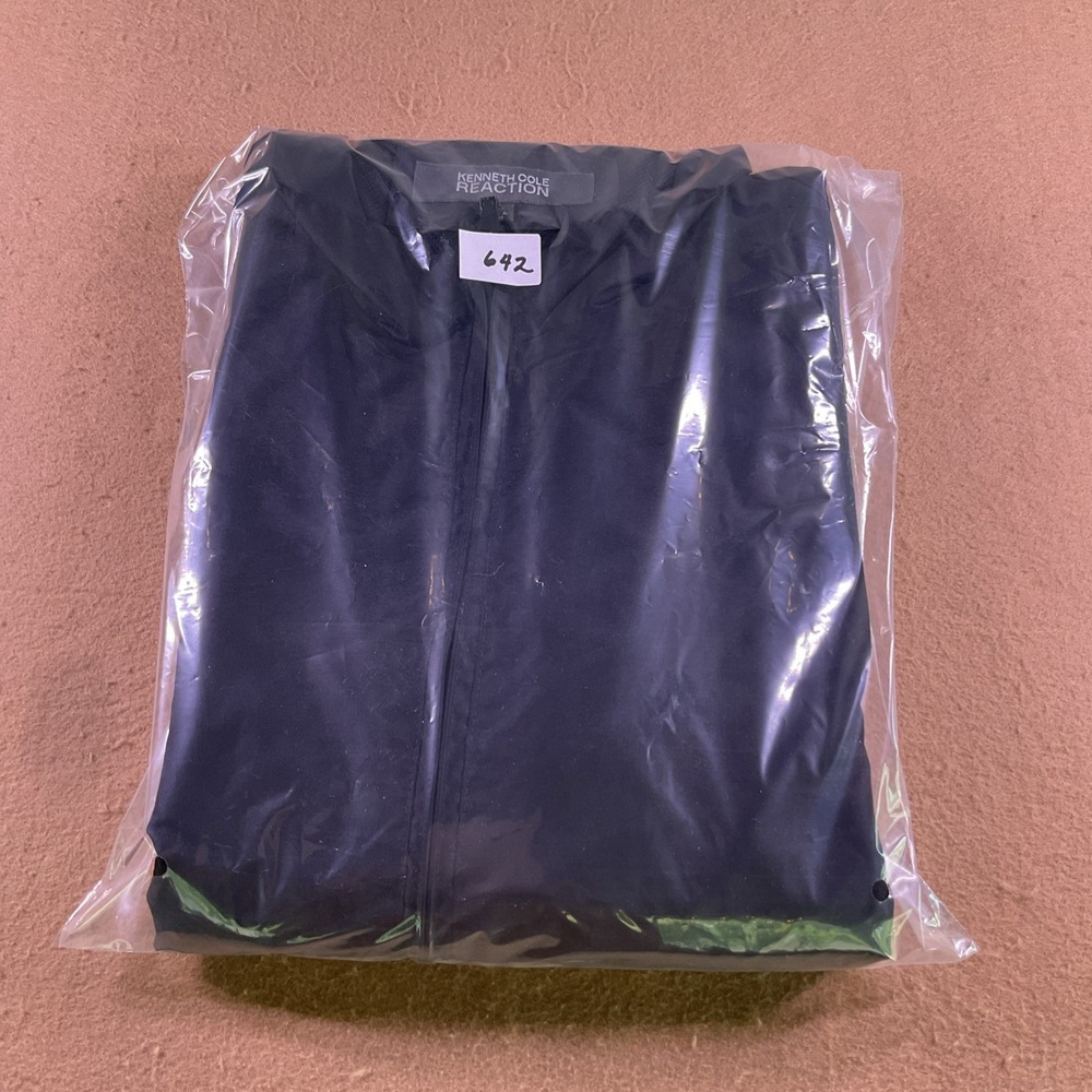 Kenneth Cole Reaction Mens XXL Black Full Zip Mesh Lined Windbreaker Jacket - Picture 12 of 12
